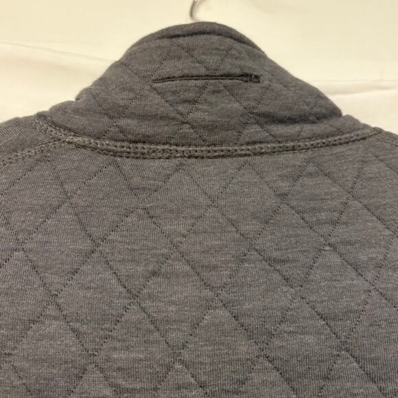J. Crew Mens Quilted Fleece‎ Vest Size XL Grey Full Zip Fisherman 2023 - Picture 8 of 8